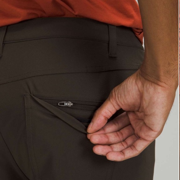 Lululemon Pants ABC Warpstreme Classic Men 36x33 Dark Olive Taper Stretch M5ADFS - Picture 14 of 16